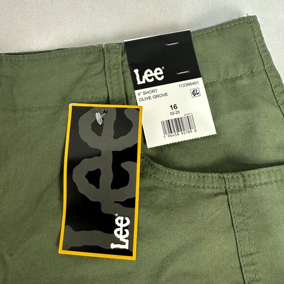 Lee Womens Olive Grove 4 Inch Shorts Size 16 Cotton Blend Casual Lightweight - Picture 2 of 10